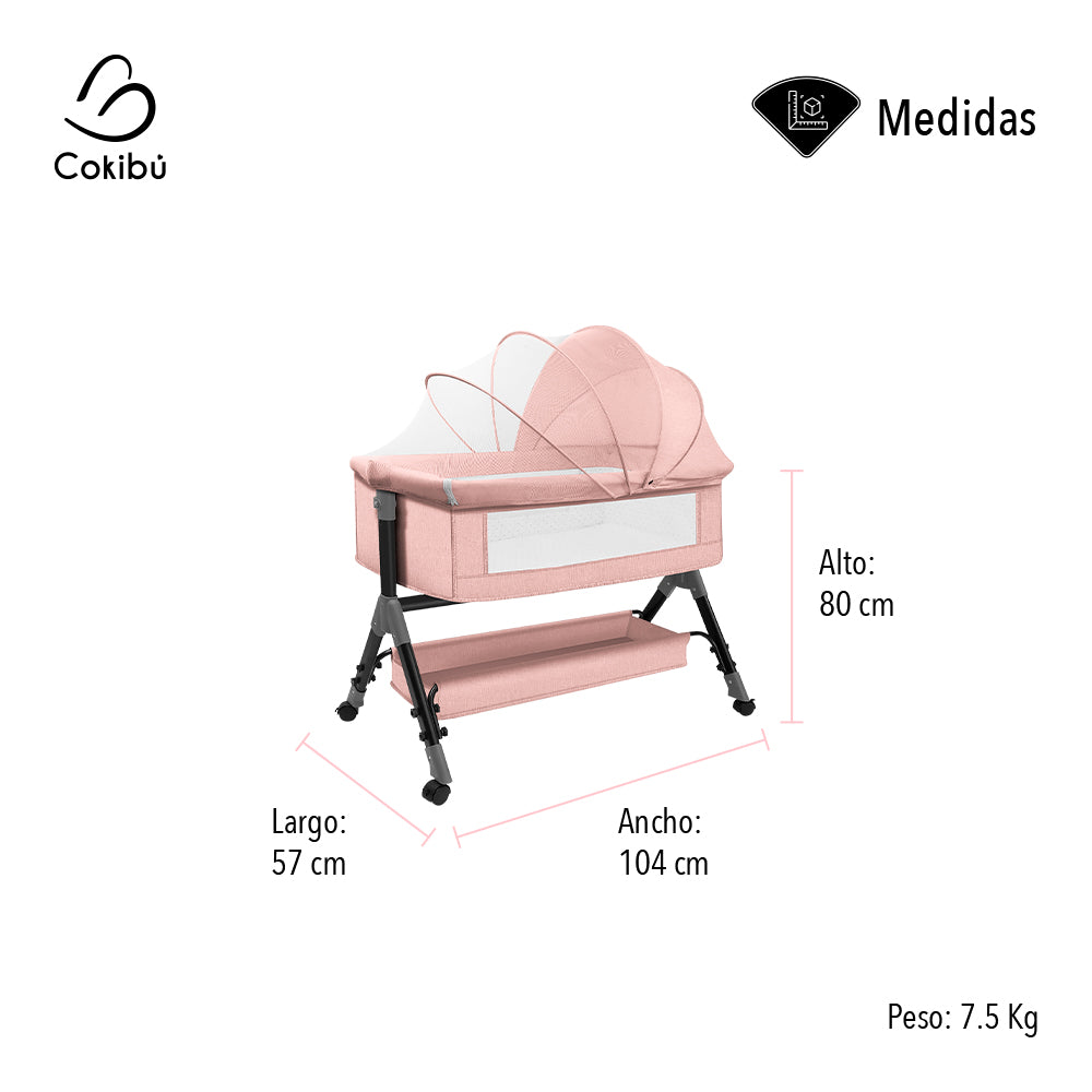 Cuna Tipo Moises Para Bebe Con Mosquitero