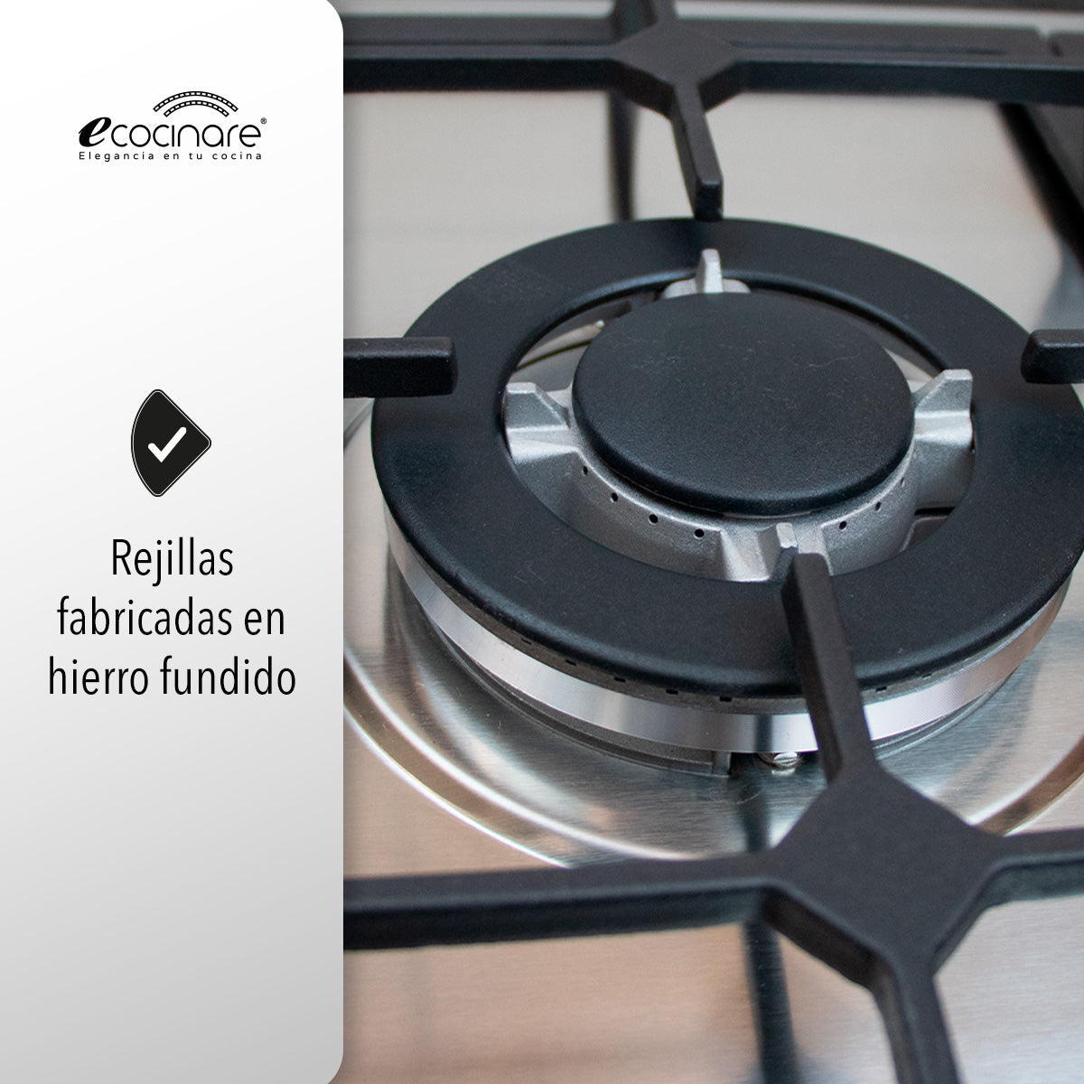 Estufa Parrilla de Gas de Acero Inoxidable Empotrable 4 Quemadores ECOCINAR
Con Ecocinare equiparás tu cocina como los profesionales. Nuestra parrilla de gas empotrable está fabricada en acero inoxidable de alta calidad que hará lucir tu hogar impecabl