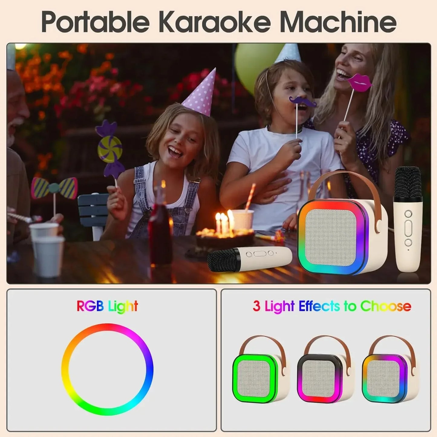 KARAOKE PORTATIL PARA NIÑOS Y ADULTOS